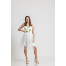 Mini white dress. 