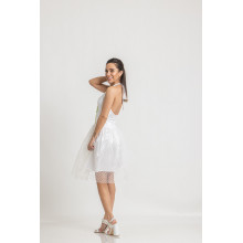 Mini white dress. 